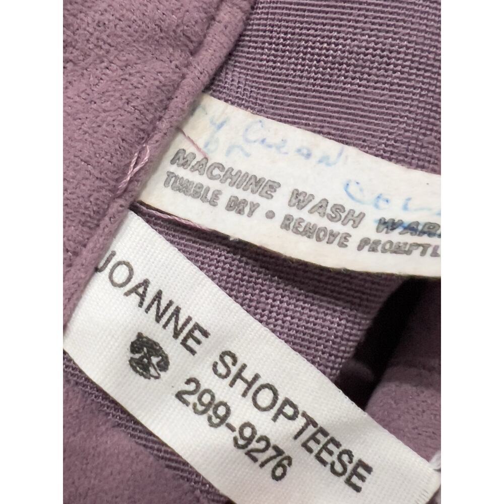 Vintage Skirt Small Medium Purple Plum Western Midi Tiered Faux Suede Festival - Picture 9 of 9